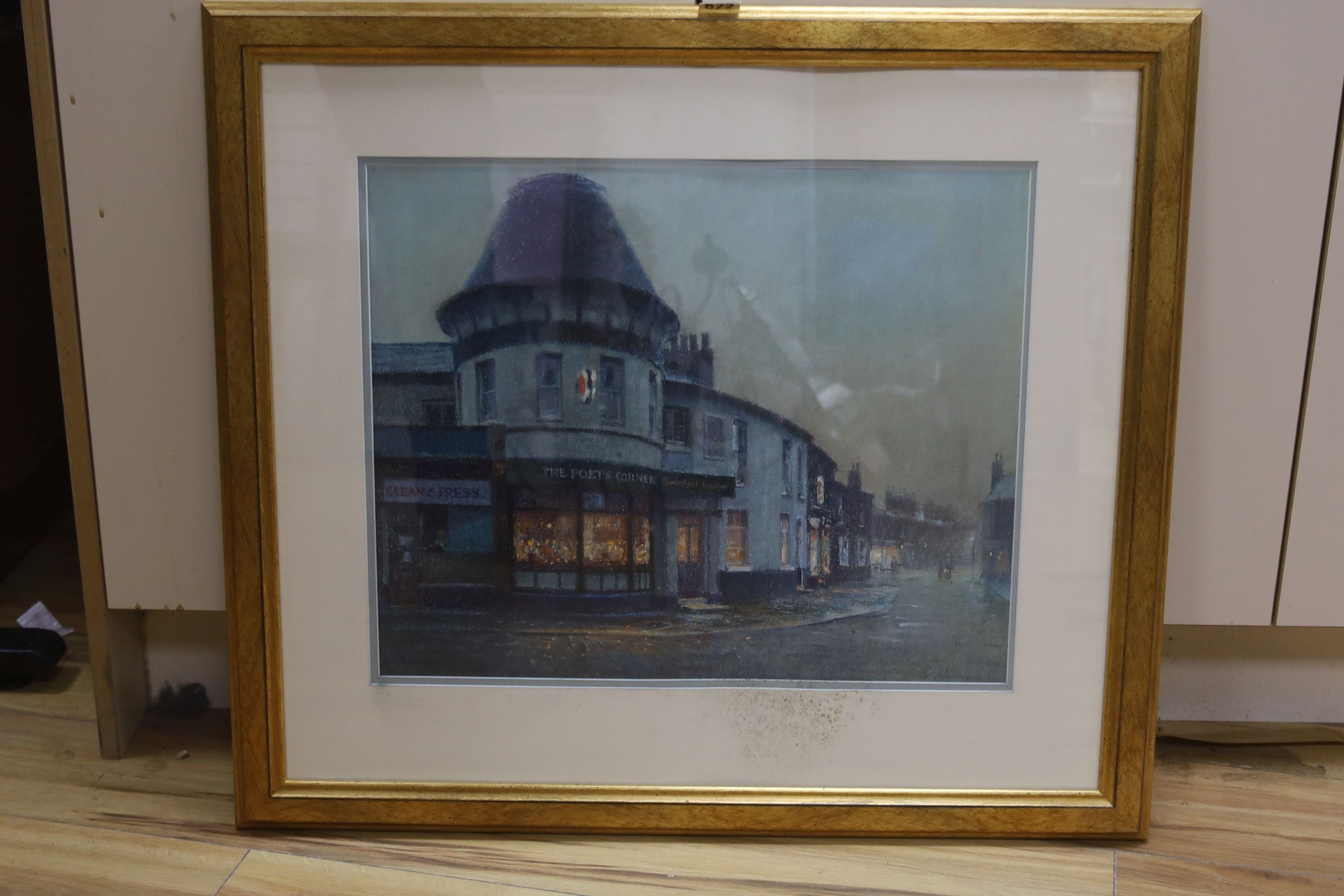 Robert 'Bob' Richardson, pastel, 'The Poet's Corner, Broughton', signed, 42 x 51cm